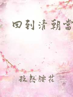 回到清朝当王妃