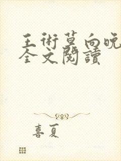 王术莫向晚小说全文阅读