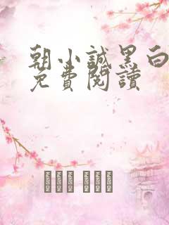 朝小诚黑白小说免费阅读