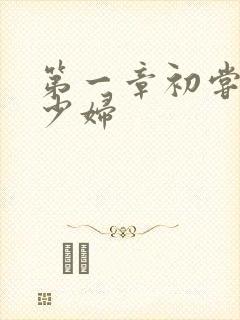 第一章初尝云雨少妇