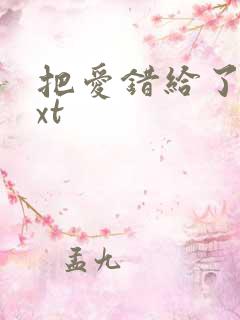 把爱错给了你txt