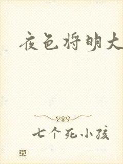 夜色将明大结局