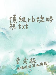 顶级rb攻略系统txt