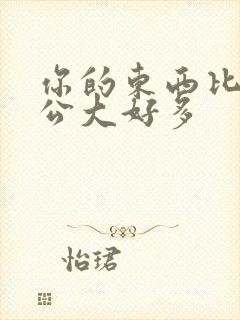 你的东西比我老公大好多