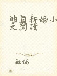 明日新婚小说全文阅读