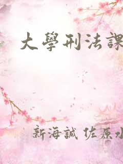 大学刑法课