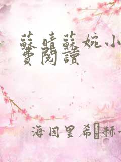 苏晴苏婉小说免费阅读