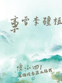 高雪李疆植物儿子