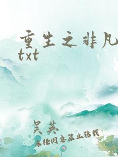 重生之非凡人生txt
