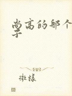 尚高的那个臭小子