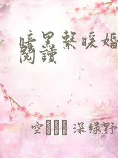 暗黑系暖婚免费阅读