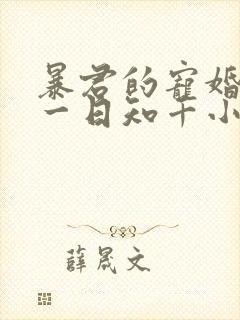 暴君的宠婚日常一日知千小说免费