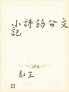 小诗的公交车日记