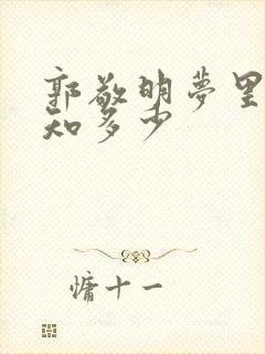 郭敬明梦里花落知多少