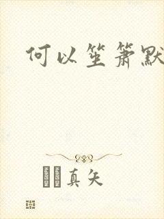 何以笙箫默小说