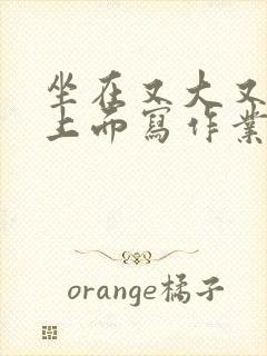 坐在又大又硬的上面写作业