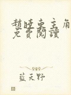 赵晓东主角小说免费阅读