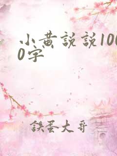 小黄说说1000字