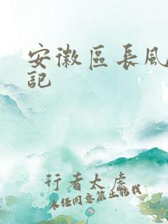安徽区长风流日记
