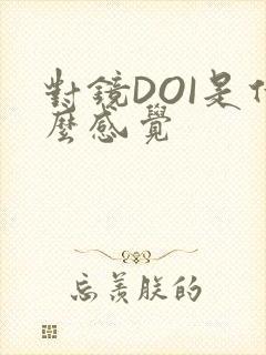 对镜DOI是什么感觉