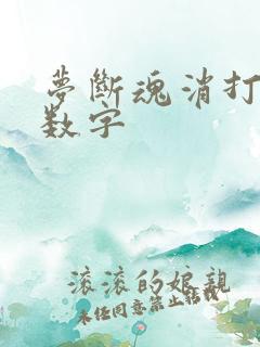 梦断魂消打三个数字