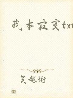 我本寂寞txt