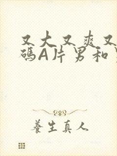 又大又爽又黄无码A片男和男