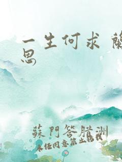 一生何求 兰思思