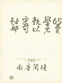 秘密教学65在哪可以免费阅读