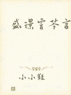 盛璟霄芩言小说