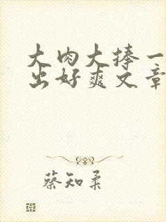 大肉大捧一进一出好爽文章