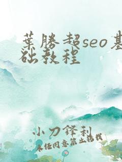 叶胜超seo基础教程