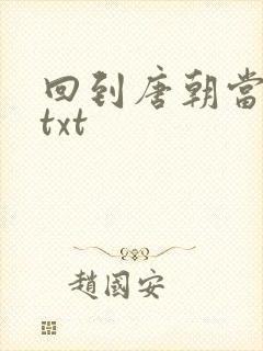 回到唐朝当皇帝txt