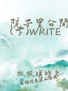 院子里公开惩戒(下)WRITE