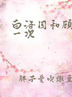 白洛因和顾海第一次