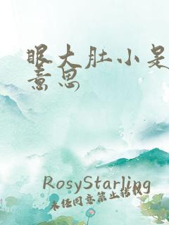 眼大肚小是什么意思