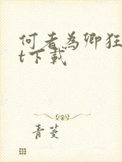 何者为卿狂txt下载