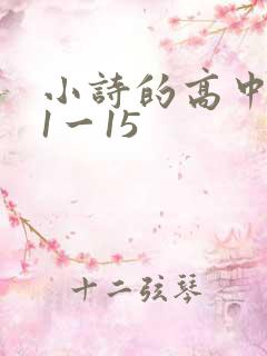 小诗的高中日记1一15