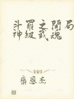 斗罗之开局签到神级武魂