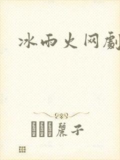 冰雨火网剧小说