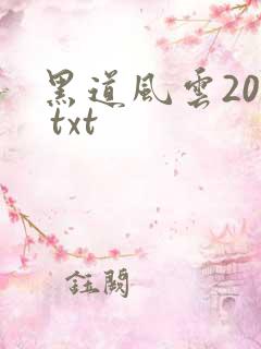 黑道风云20年 txt