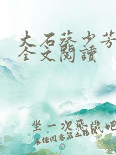 大石蔡少芳肖雪全文阅读