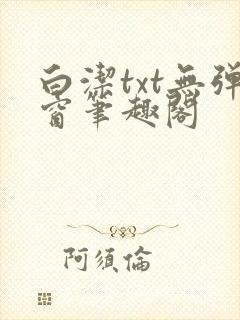 白洁txt无弹窗笔趣阁