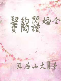 契约闪婚全文免费阅读