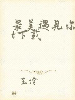 最美遇见你txt下载