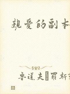 亲爱的副本先生