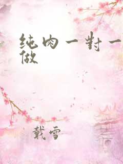 纯肉一对一到处做
