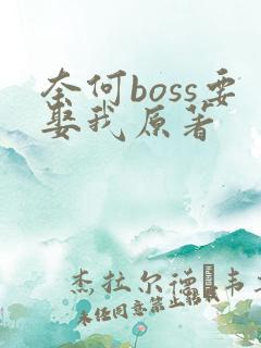 奈何boss要娶我原著