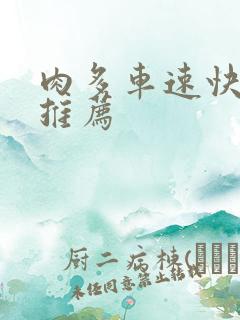 肉多车速快的书推荐
