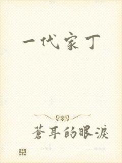 一代家丁